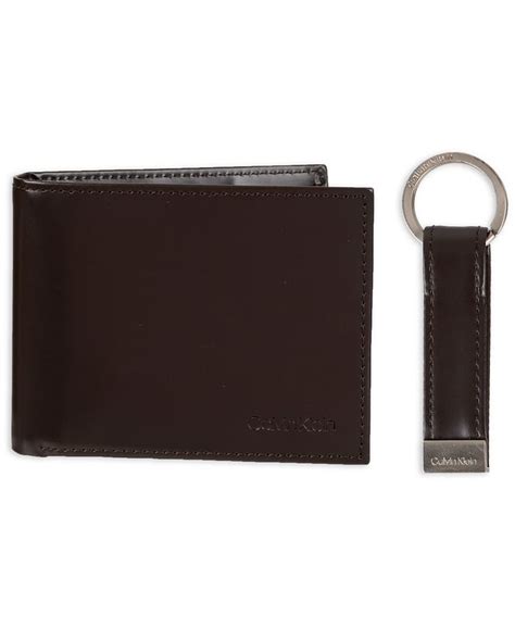 Calvin Klein Men's RFID Slimfold Wallet & Key Fob Set 